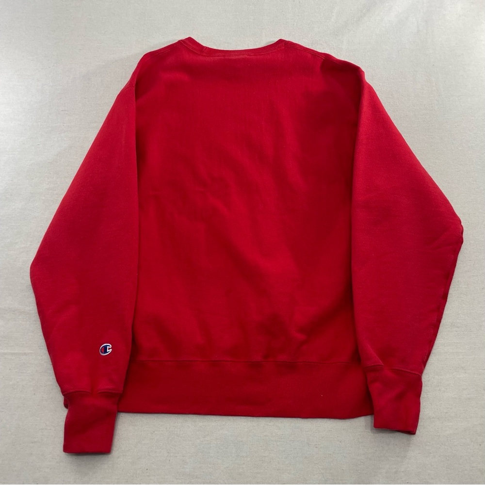 Vintage Y2K Champion Reverse Weave Wisconsin Badgers Crew Sweatshirt Red Large - Picture 8 of 11